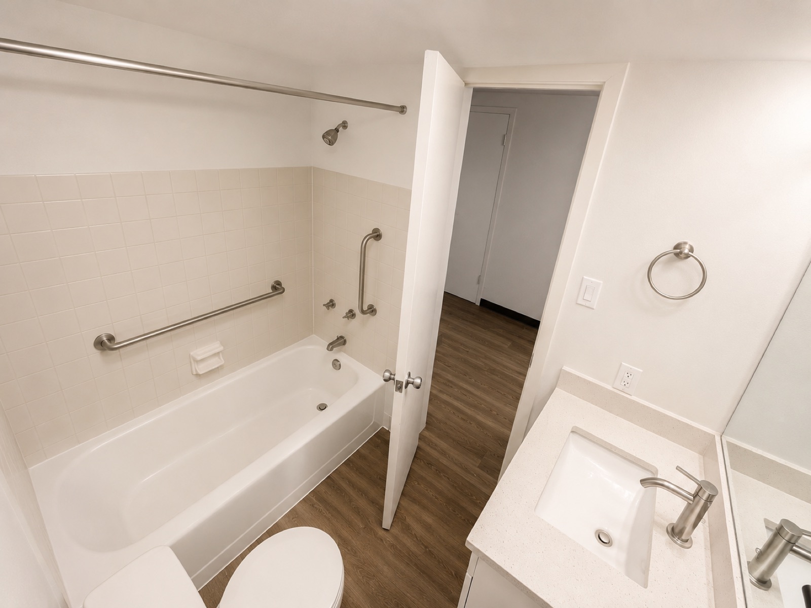 Renovated apartment bathroom